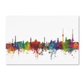 Trademark Fine Art Michael Tompsett 'Stuttgart Germany Skyline II' Canvas Art, 12x19 MT01300-C1219GG